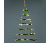 LED коледна декорация ACA LIGHTING X13401123 LED WOODEN XMAS TREE WITH STAR 0,06W 3000K 2 x AA