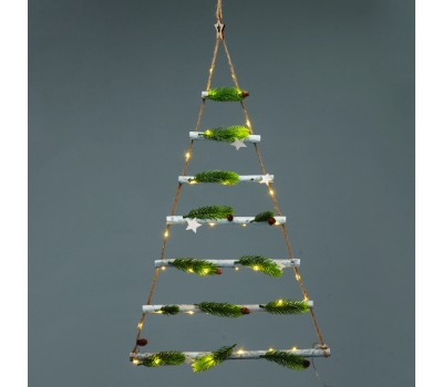 ACA LIGHTING X13401123 LED WOODEN XMAS TREE WITH STAR 0,06W 3000K 2 x AA