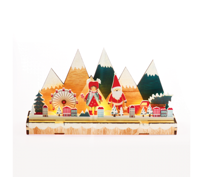 ACA LIGHTING X1361104 LED PLYWOOD CHRISTMAS SCENERY 0,12W 3000K 2 x AAA 3V