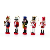 ACA LIGHTING X141201 SET OF 5 ORNAMENT NUTCRACKERS