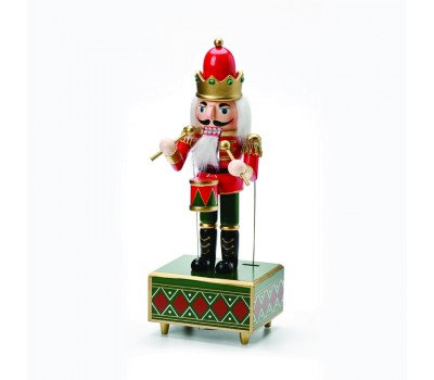 ACA LIGHTING X143205 NUTCRACKER KING WITH DRUM AND MUSIC BOX