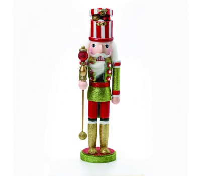 ACA LIGHTING X143803 NUTCRACKER WITH SCEPTER & HAT