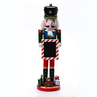 ACA LIGHTING X143807 NUTCRACKER SOLDIER WITH SIGN