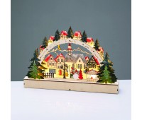 LED коледна декорация ACA LIGHTING X15121107 LED CHRISTMAS PLYWOOD SCENERY WITH ARCH 0,36W 3000K 2 x AA 