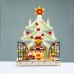 LED коледна декорация ACA LIGHTING X15161105 LED WOODEN CHRISTMAS TREE WITH FIREPLACE 0,96W 3000K 2 x AA 