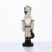 Коледна декорация ACA LIGHTING X1523108 NUTCRACKER RESIN SOLDIER WITH MISTLETOE CHAMPAGNE 23cm