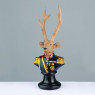 Декорация ACA LIGHTING X1524511 DECORATIVE DEER RESIN SOLDIER BROWN 24cm