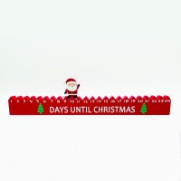 Коледна декорация ACA LIGHTING X152501 WOODEN XMAS COUNTDOWN CALENDAR WINT SANTA