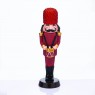 ACA LIGHTING X1525209 POLYRESIN RED NUTCRACKER SOLDIER WITH DRUM 25cm