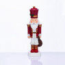 Коледна декорация ACA LIGHTING X1532308 NUTCRACKER RESIN SOLDIER WITH MISTLETOE RED 23cm