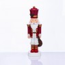 Коледна декорация ACA LIGHTING X1535208 NUTCRACKER RESIN SOLDIER WITH MISTLETOE RED 35cm