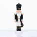 Коледна декорация ACA LIGHTING X1535308 NUTCRACKER RESIN SOLDIER WITH MISTLETOE BLACK 35cm