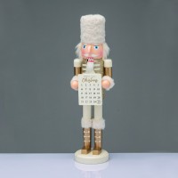 ACA LIGHTING X153818 WOODEN NUTCRACKER SOLDIER WITH CALENDAR