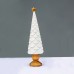 ACA LIGHTING X1542210 DECORATIVE RESIN XMAS TREE WHITE WITH STAR 42cm