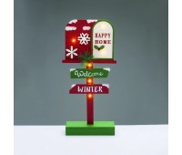 LED коледна декорация ACA LIGHTING X156105 LED WOODEN CHRISTMAS WISHES SIGNPOST 0,36W 3000K 2 x AAA