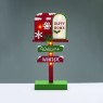 LED коледна декорация ACA LIGHTING X156105 LED WOODEN CHRISTMAS WISHES SIGNPOST 0,36W 3000K 2 x AAA