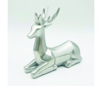 ACA LIGHTING X156713 DECORATIVE RESIN REINDEER SILVER 15cm