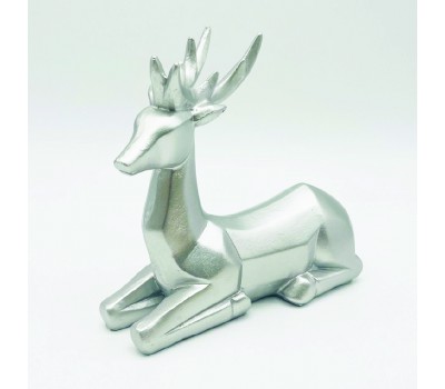 Декорация ACA LIGHTING X156713 DECORATIVE RESIN REINDEER SILVER 15cm