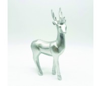 ACA LIGHTING X156715 DECORATIVE RESIN REINDEER SILVER 25cm