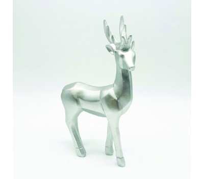 ACA LIGHTING X156715 DECORATIVE RESIN REINDEER SILVER 25cm