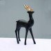 Декорация ACA LIGHTING X1573616 DECORATIVE RESIN BLACK PROUD DEER GOLD HORNS 31cm