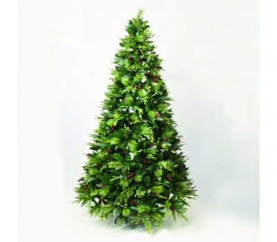 ACA LIGHTING X162404 MONT-BLANC XMAS TREE WITH BERRIES & PINES 240cm