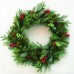 ACA LIGHTING X16606 XMAS WREATH WITH RED BERRIES & PINES