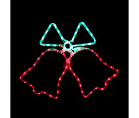 ACA LIGHTING X2BELLEDMC55 12,3W RED, GREEN COLOUR LED FLASHING METAL DOUBLE BELL IP44