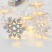ACA LIGHTING XA10WW2A 0,2W 3000K 1350mm 2 x AA METAL WHITE SNOWFLAKE LED DECORATIVE STRING LIGHT