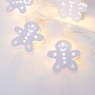ACA LIGHTING XC10WW2A 0,2W 3000K 1350mm 2 x AA METAL WHITE GINGERBREAD LED DECORATIVE STRING LIGHT