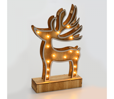 LED коледна декорация ACA LIGHTING XDEERWW333A LED PLYWOOD REINDEER 0,32W 3000K 2 x AAA