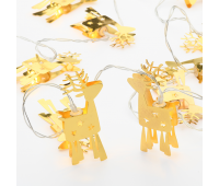 ACA LIGHTING XE10WW2A 0,2W 3000K 1350mm 2 x AA METAL GOLD REINDEER LED DECORATIVE STRING LIGHT