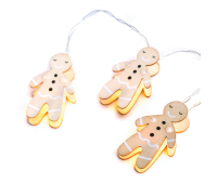ACA LIGHTING XF10WW2A 0,2W 3000K 1350mm 2 x AA WOODEN GINGERBREAD DECORATIVE STRING LIGHT