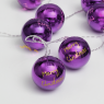 ACA LIGHTING XPPBALL10WW2A 0,45W 3000K 1350mm 3 x AA PURPLE PLASTIC XMAS BALL DECORATIVE STRING LIGHT