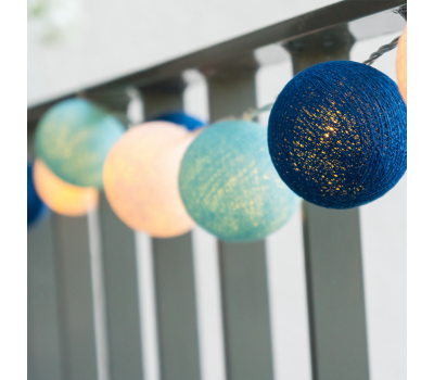 ACA LIGHTING XR20WW2A 1.2W 3000K 2850mm 2 x AA WOVEN BALLS DECORATIVE STRING LIGHT
