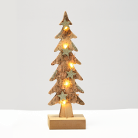 LED коледна декорация ACA LIGHTING XTREBWW313A LED WOODEN CHRISTMAS TREE 0,1W 3000K 2 x AAA