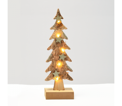 LED коледна декорация ACA LIGHTING XTREBWW313A LED WOODEN CHRISTMAS TREE 0,1W 3000K 2 x AAA