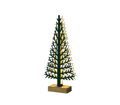 ACA LIGHTING XTREGWW473A LED PLYWOOD GREEN CHRISTMAS TREE 0,1W 3000K 2 x AAA