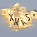 ACA LIGHTING XV10WW2A 0,2W 3000K 1350mm 2 x AA WHITE PLASTIC LETTER DECORATIVE STRING LIGHT