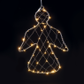 LED коледна декорация ACA LIGHTING XWANGEL29A 1.2W 2700K LED STEADY SILVER METAL ANGEL STRING LIGHTS MOTIFS WITH COPPER WIRE IP44