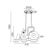Детски пендел ACA LIGHTING ZM522P42B VROOM