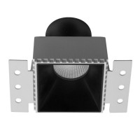 ARELUX PO07 SWH/MBK XPOLI SQUARE FIX TRIMLESS