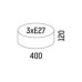 CITY LUX 253741 METROPOL BRONZE Ф400
