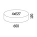 Плафон CITY LUX 254161 Метропол Бял + Сами Кафяв Ф600