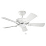 Вентилатор ELSTEAD KLF-KEVLAR-42-WHT KEVLAR WHITE IP44