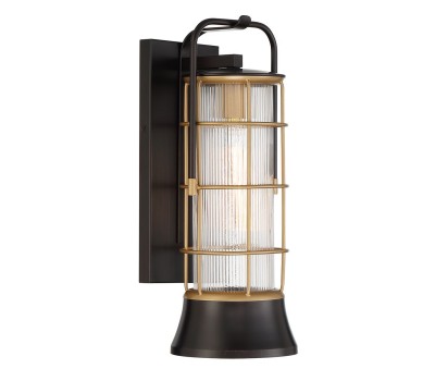 Фасаден аплик ELSTEAD EUROFASE QUINTIESSE QN-RIVAMAR-M-BLK-GD RIVAMAR