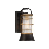 Фасаден аплик ELSTEAD EUROFASE QUINTIESSE QN-RIVAMAR-S-BLK-GD RIVAMAR