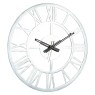 Gallery Direct 5016087895380 Pavia Large Wall Clock Polished Aluminium