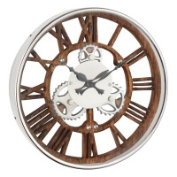 Gallery Direct 5016087897605 Fairbank Wall Clock Polished Nickel