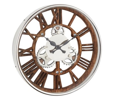 Часовник Gallery Direct 5016087897605 Fairbank Wall Clock Polished Nickel